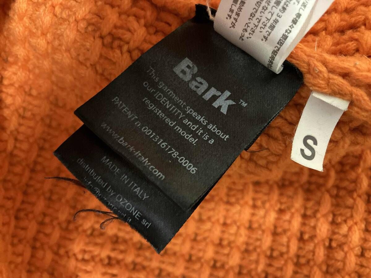 bark バーク ニットダッフルコート フード取外し可能 エルボーパッチ