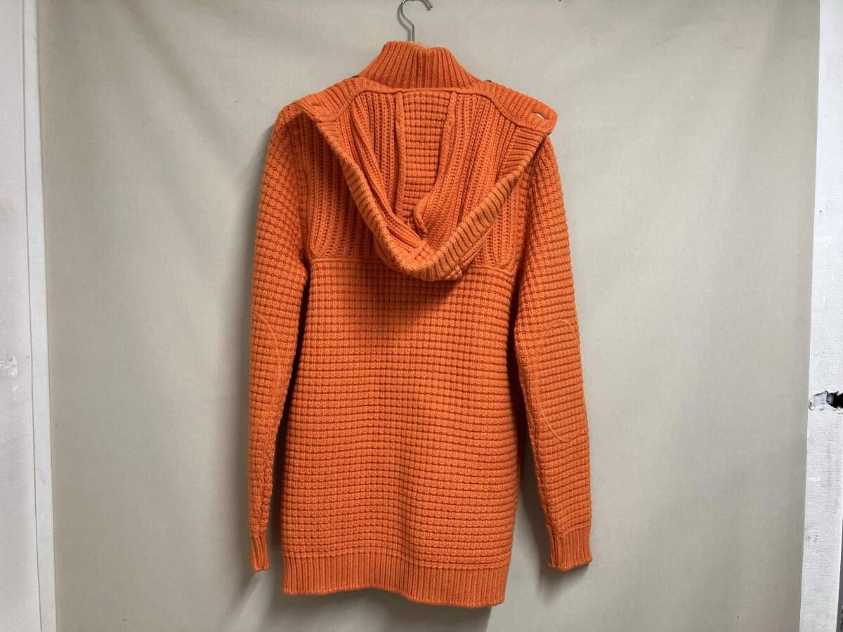 bark バーク ニットダッフルコート フード取外し可能 エルボーパッチ