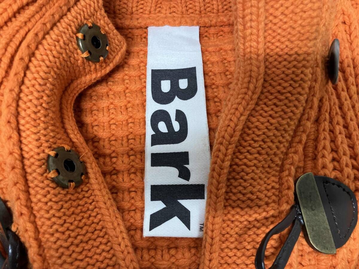 bark バーク ニットダッフルコート フード取外し可能 エルボーパッチ