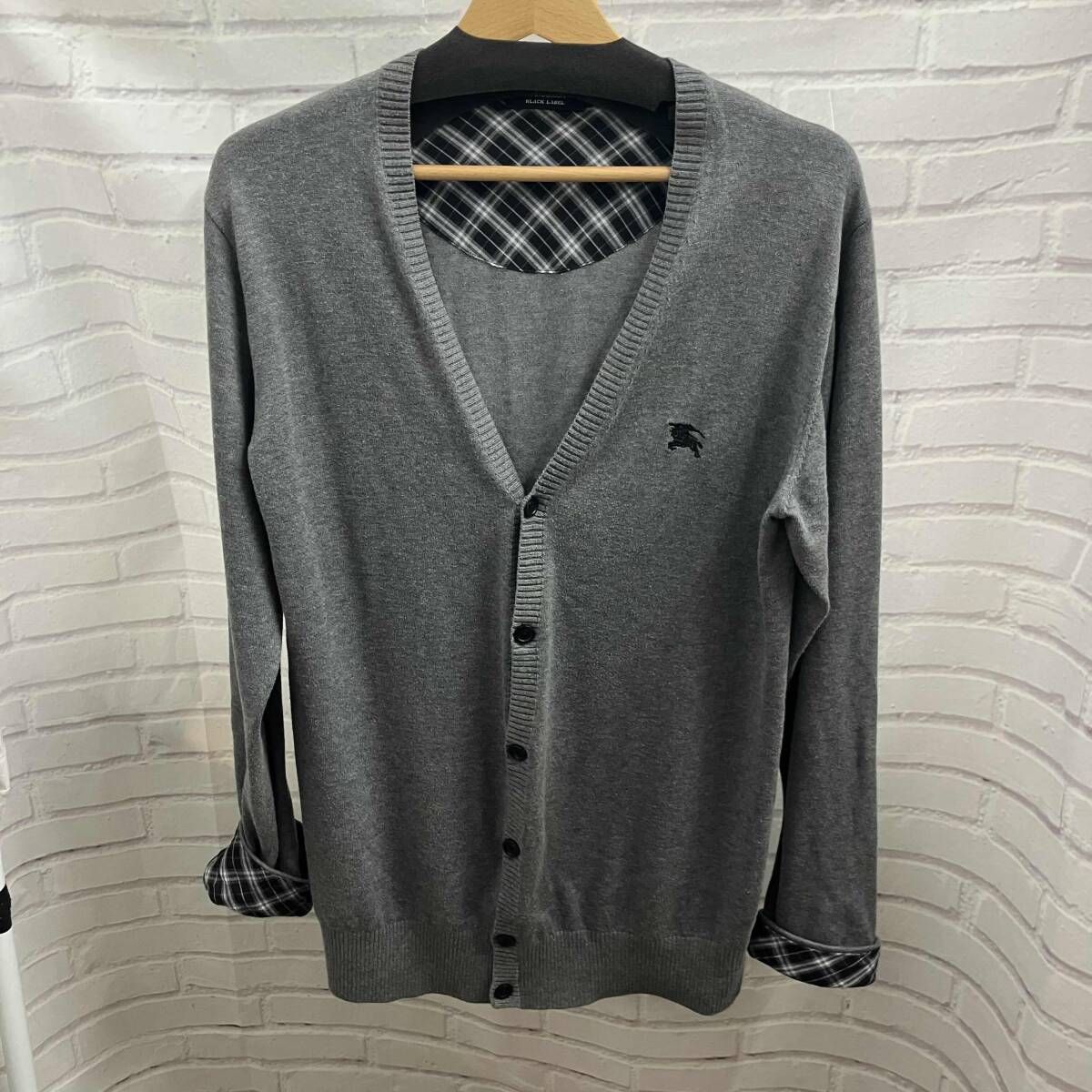 バーバリーブラックレーベル カーディガン L 3サイズ BURBERRY BLACK 