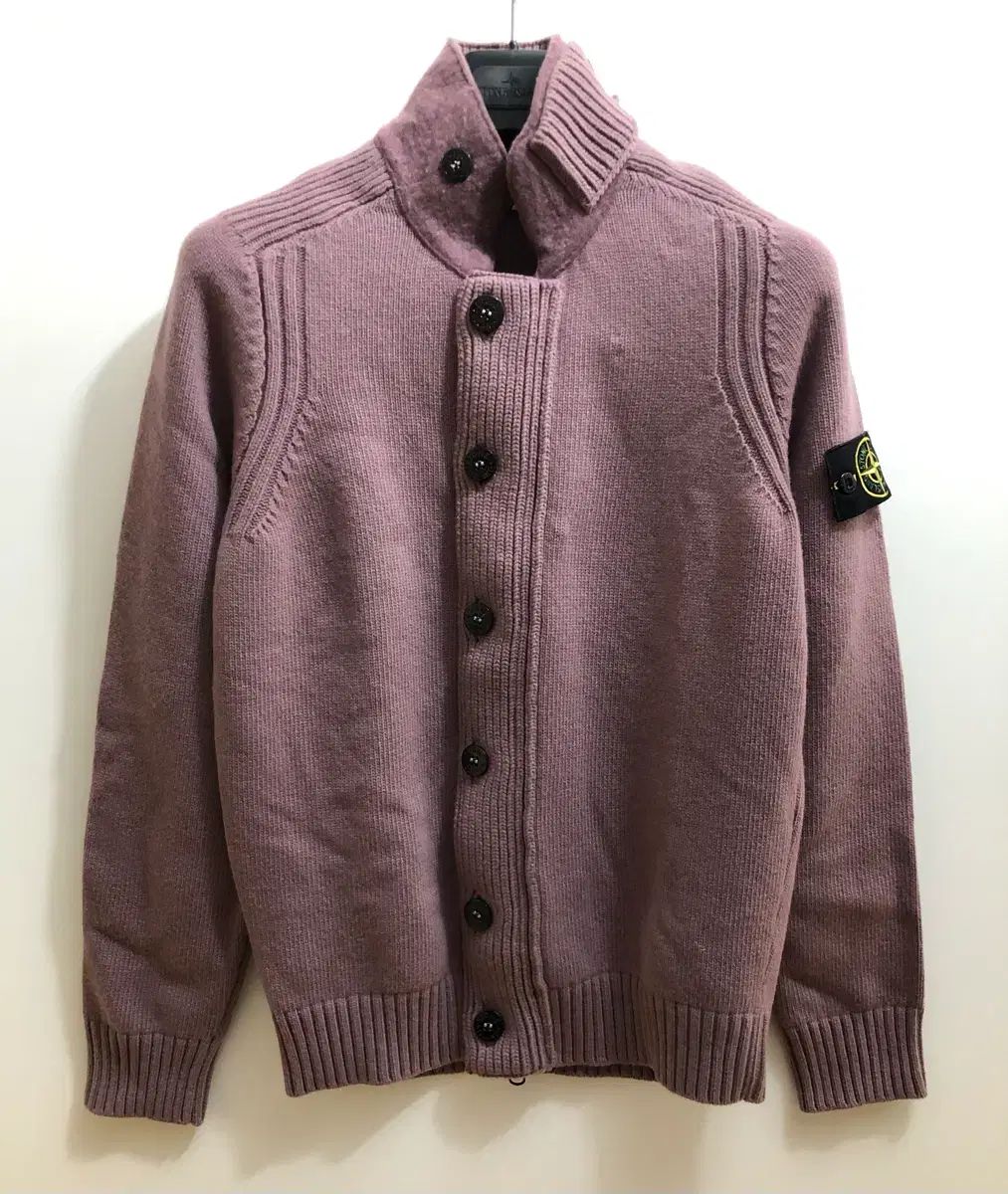 S ストーンアイランド ワッペン ジップアップ ラムウール ニット