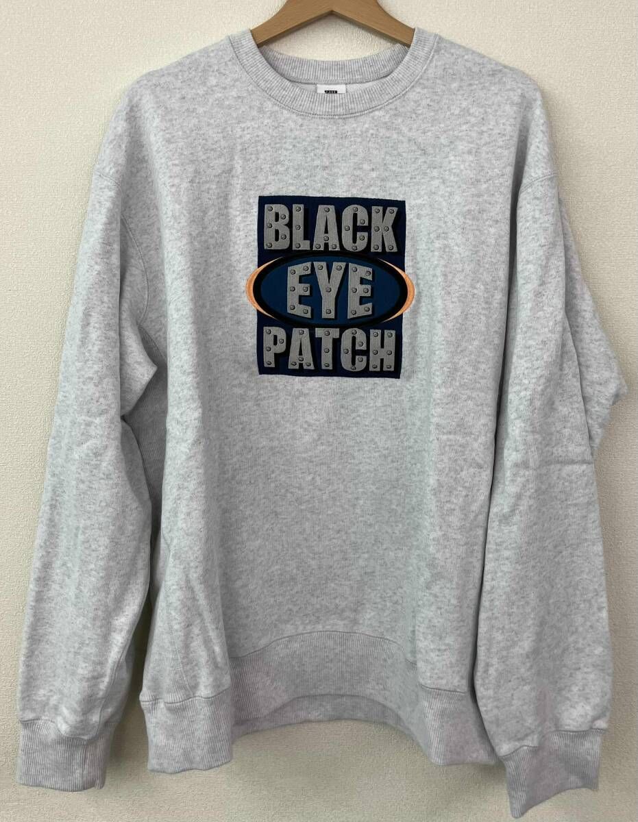BLACK EYE PATCH ブラックアイパッチ トレーナー メンズL グレー系 裏微起毛