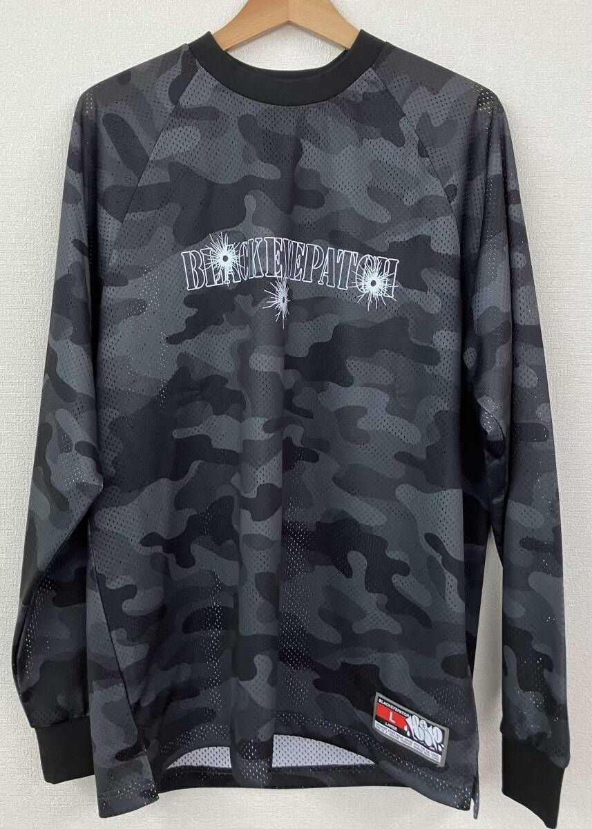 BLACKEYE PATCH ブラックアイパッチ メッシュ 長袖Tシャツ カモフラ メンズL 黒
