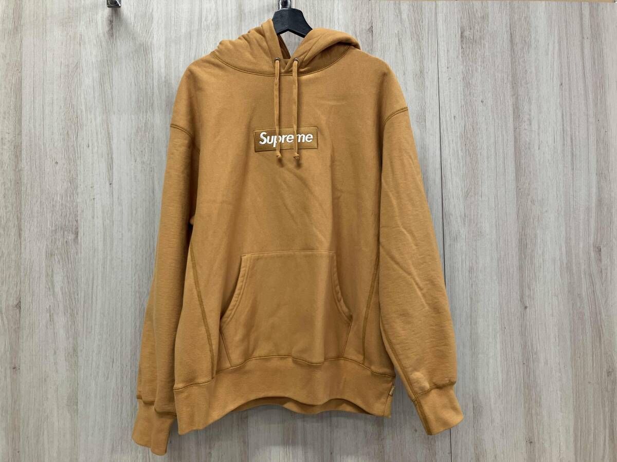Supreme シュプリーム 21 FW box logo mustard ho パーカー Lサイズ イエロー