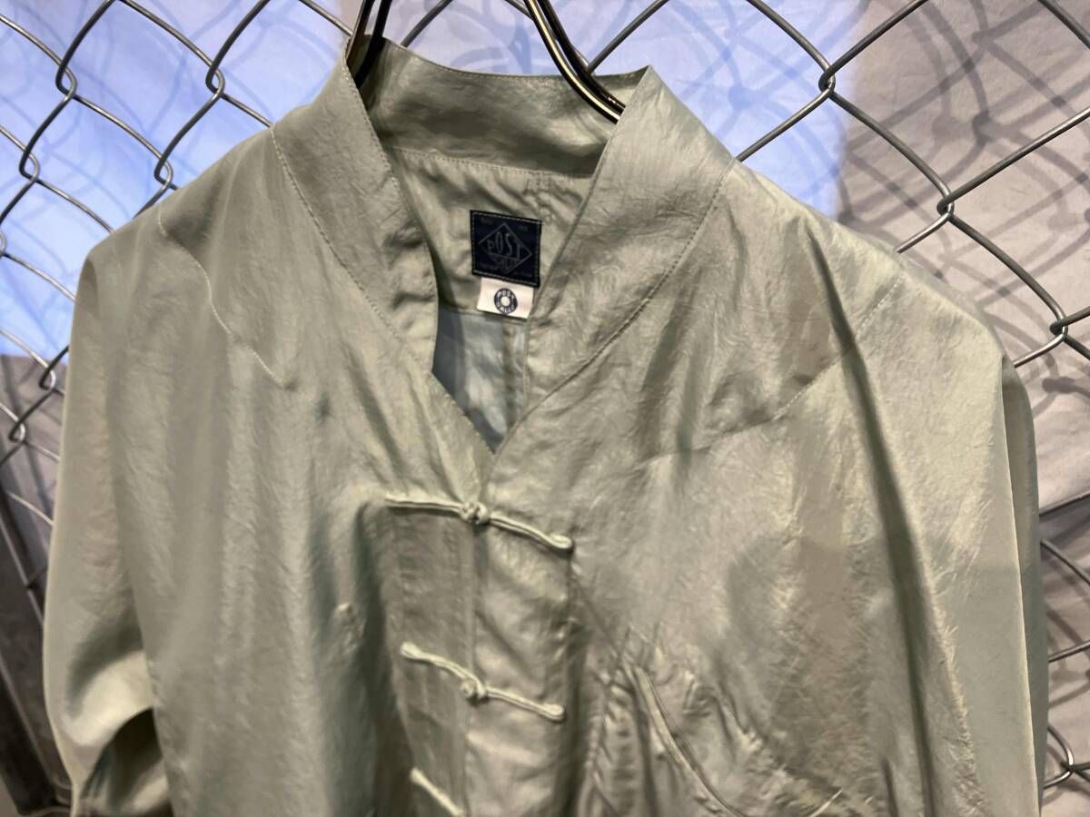 POST O'ALLS china shirt チャイナシャツ ライトグリーン ポスト