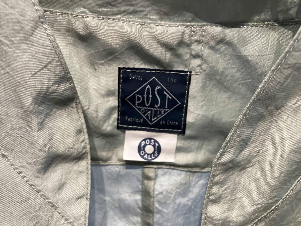 POST O'ALLS china shirt チャイナシャツ ライトグリーン ポスト