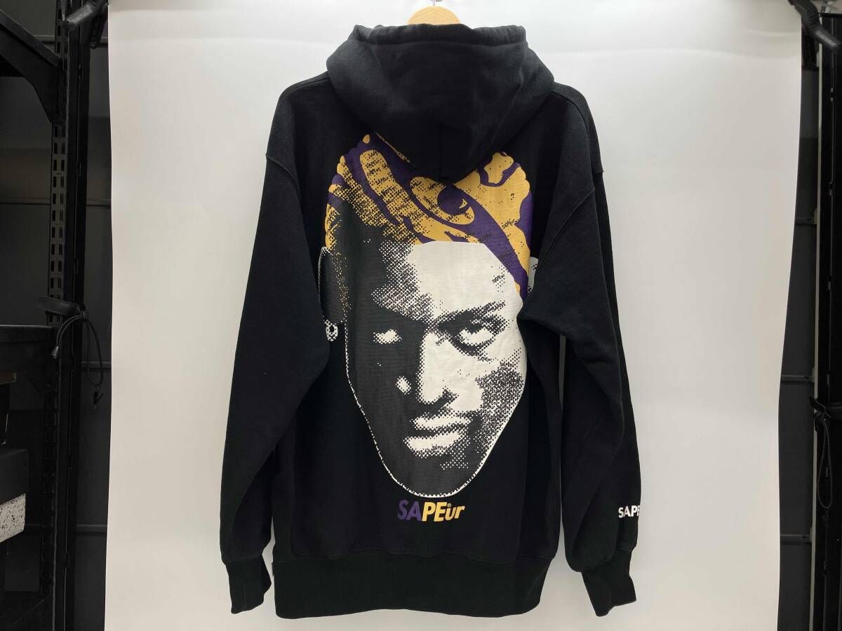 秋冬 SAPEur サプ-ル パ-カ- ブラック ロッドマン プリント L 裏起毛
