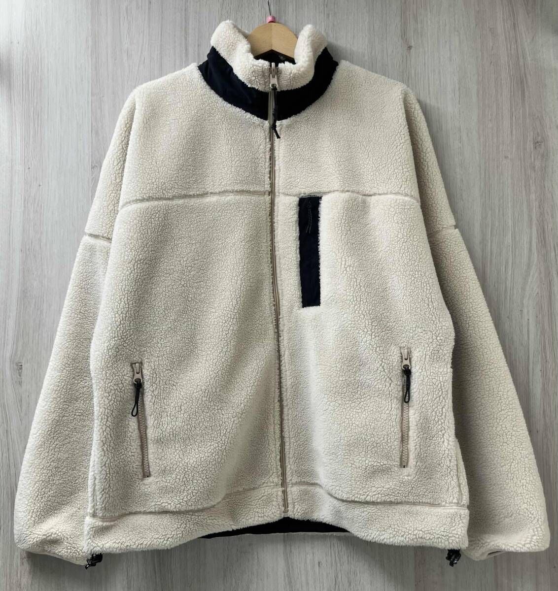 Columbia コロンビア 223PM4388 フロイド ロック リバーシブル フリース ジャケット サイズM ブラック × クリーム 