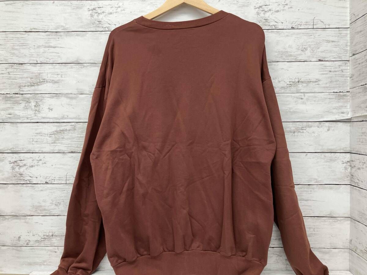 AURALEE スウェット ELASTIC HIGH GAUGE SWEAT ブラウン XLサイズ