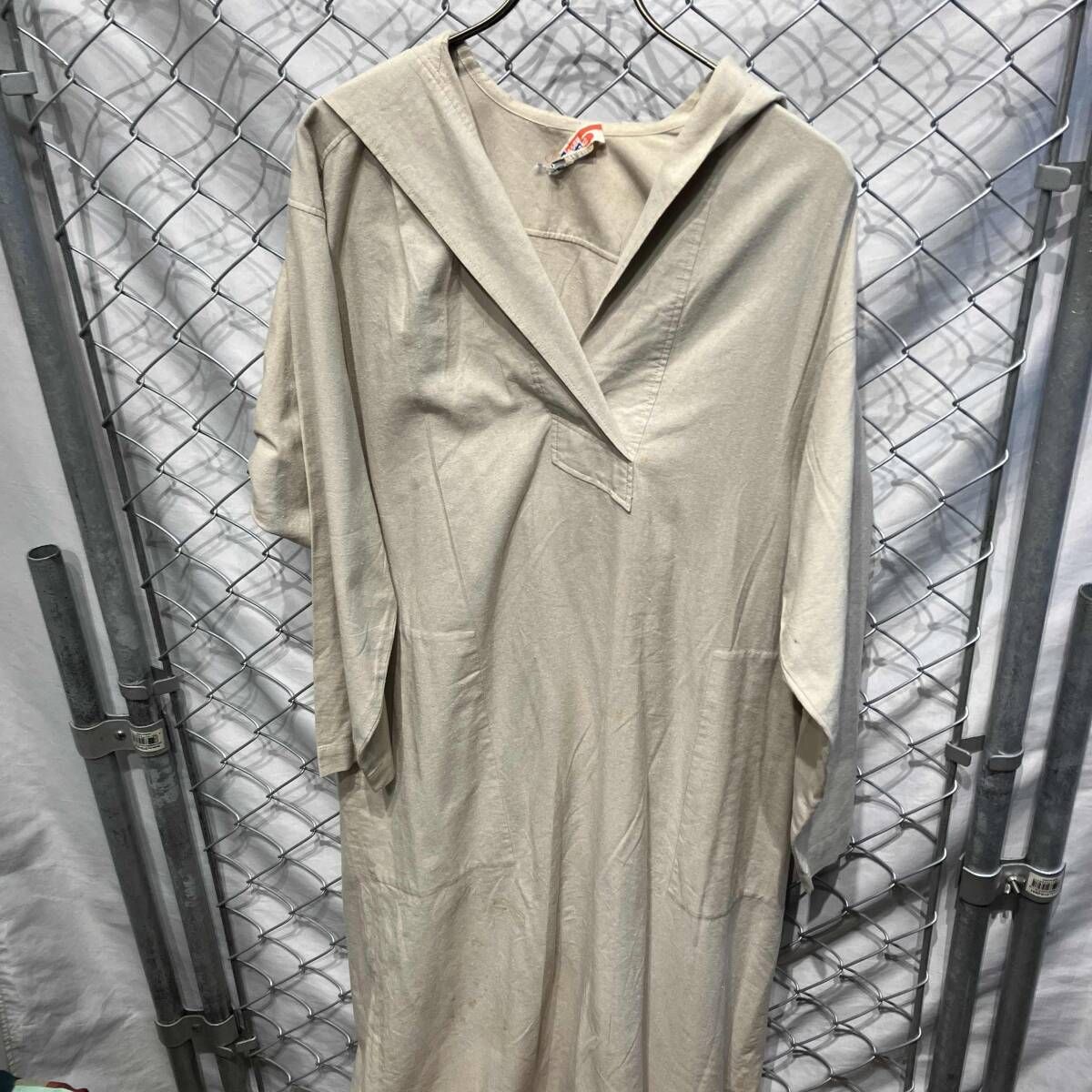 70s ISSEY MIYAKE長袖シャツ 最初期タグ シャツワンピース シミ有