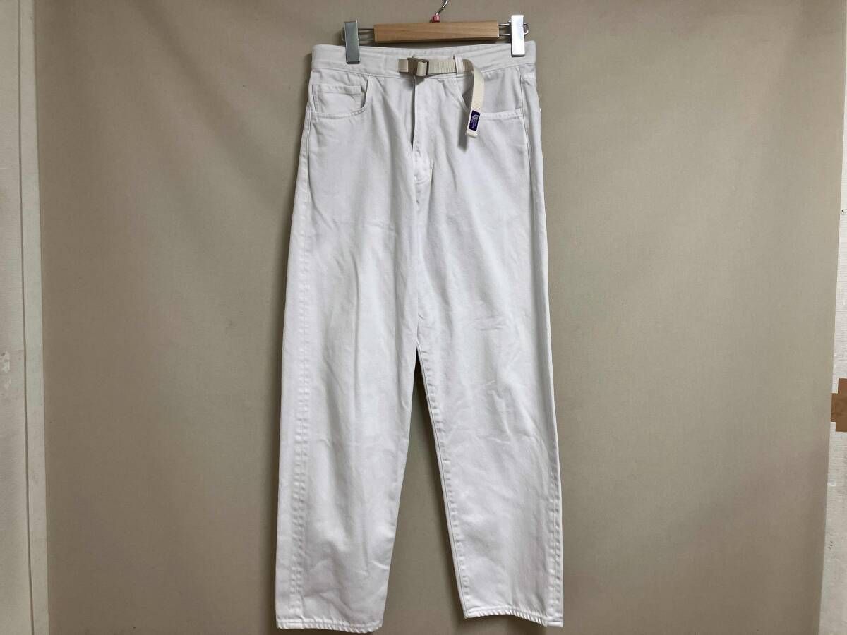 THE NORTH FACE PURPLE LABEL ザノースフェイス パープルレーベル Denim Straight Pants デニムNT 5204 N サイズWM ホワイト