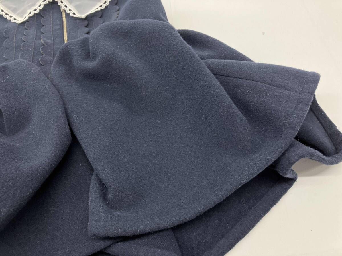 Bibiy. ANGIE SLEEVELESS JACKET ビビィ ベスト シアーつけ襟 ネイビー