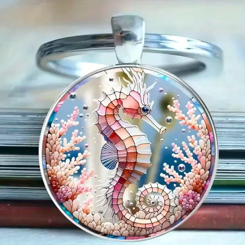 可愛いタツノオトシゴ キーホルダー｜海の精霊・守護・商売繁盛