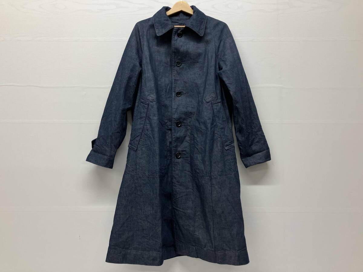 45 R rpm フォーティファイブアール 麦デニムの908コート ステン コート フードなし コットン インディゴ ネイビー サイズ2 通年