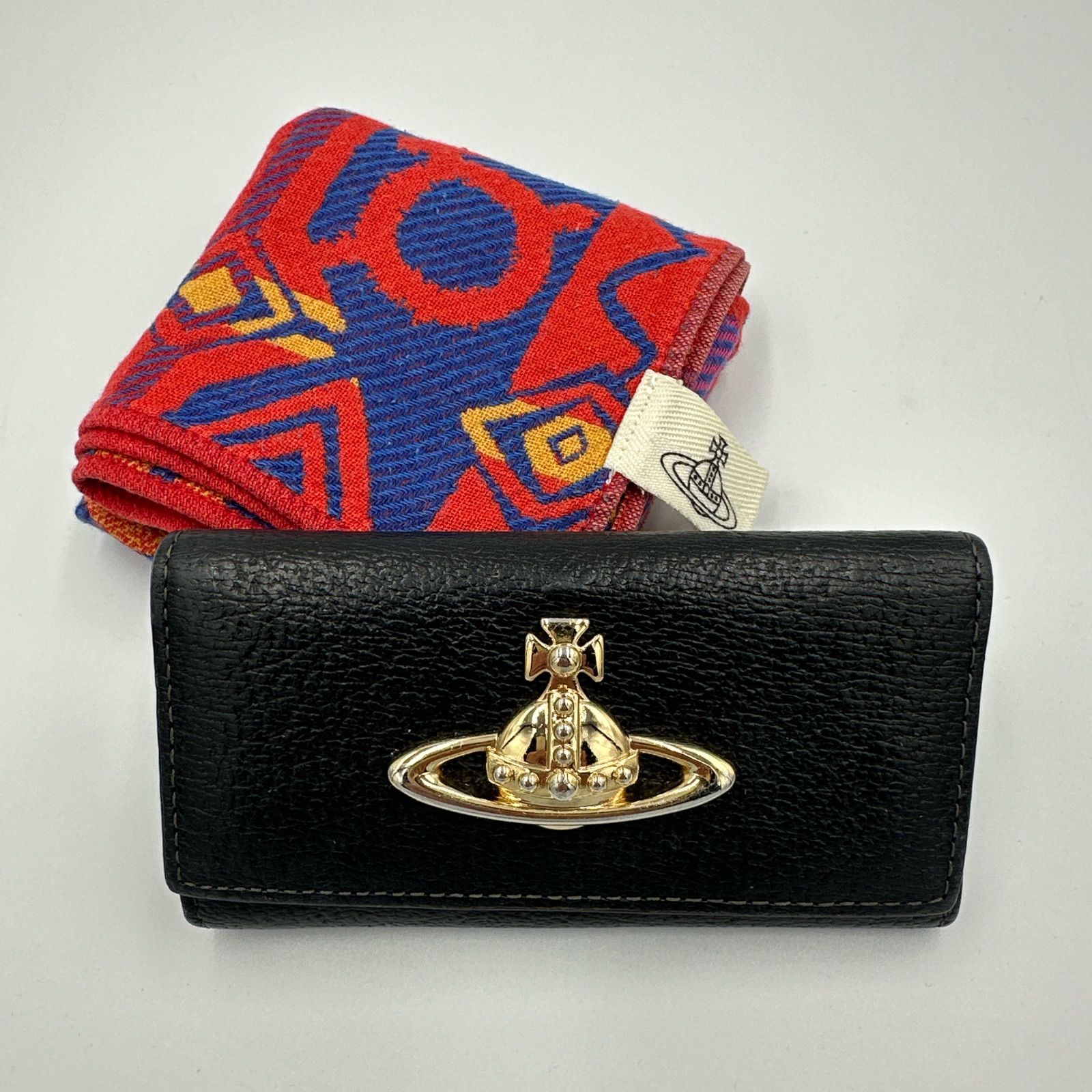 ▪️Vivienne Westwood キーケース & ハンカチ セット オーブ ブラック