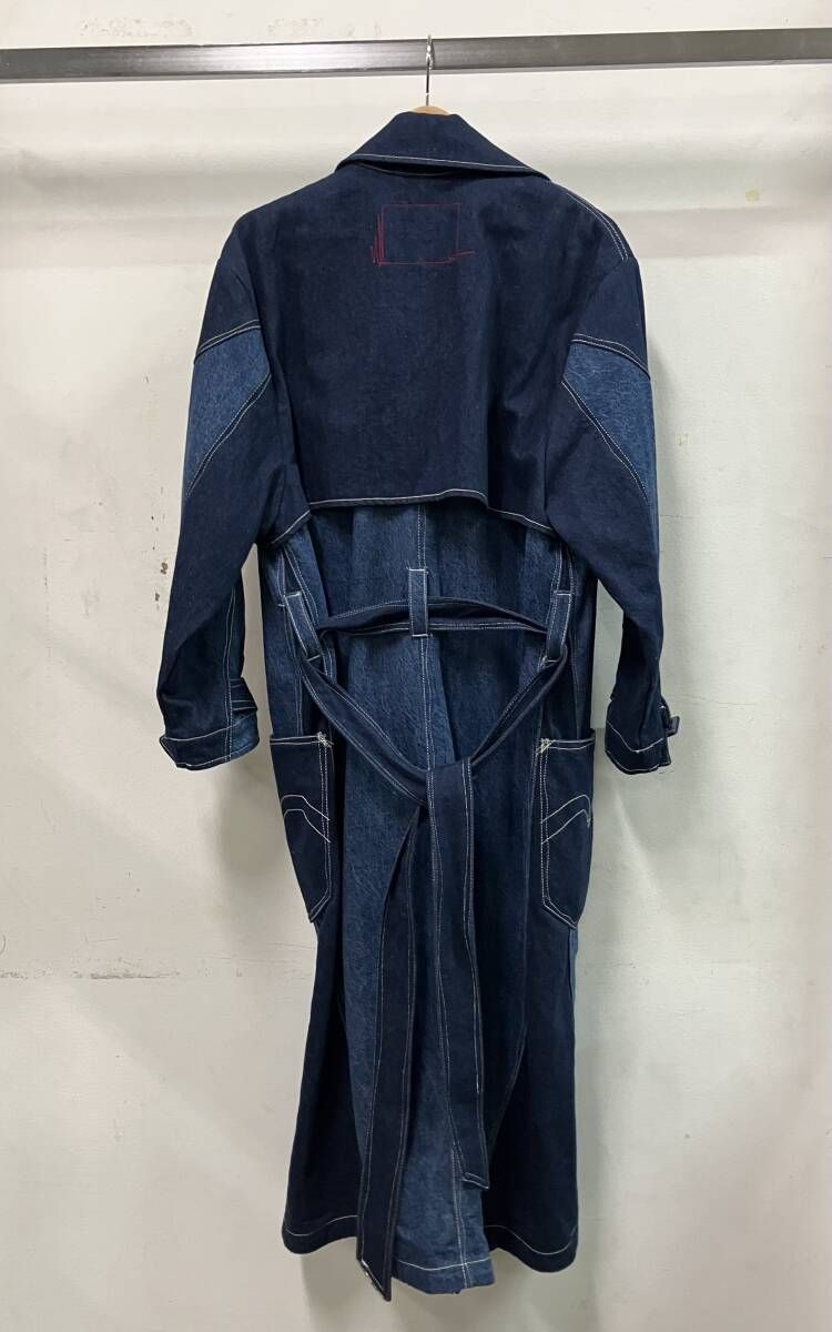 Levi s リーバイス RED デニムトレンチコート A 1122-0000 インディゴブルー サイズM 正サイズ 着丈 128 身幅58 袖丈56 肩幅49