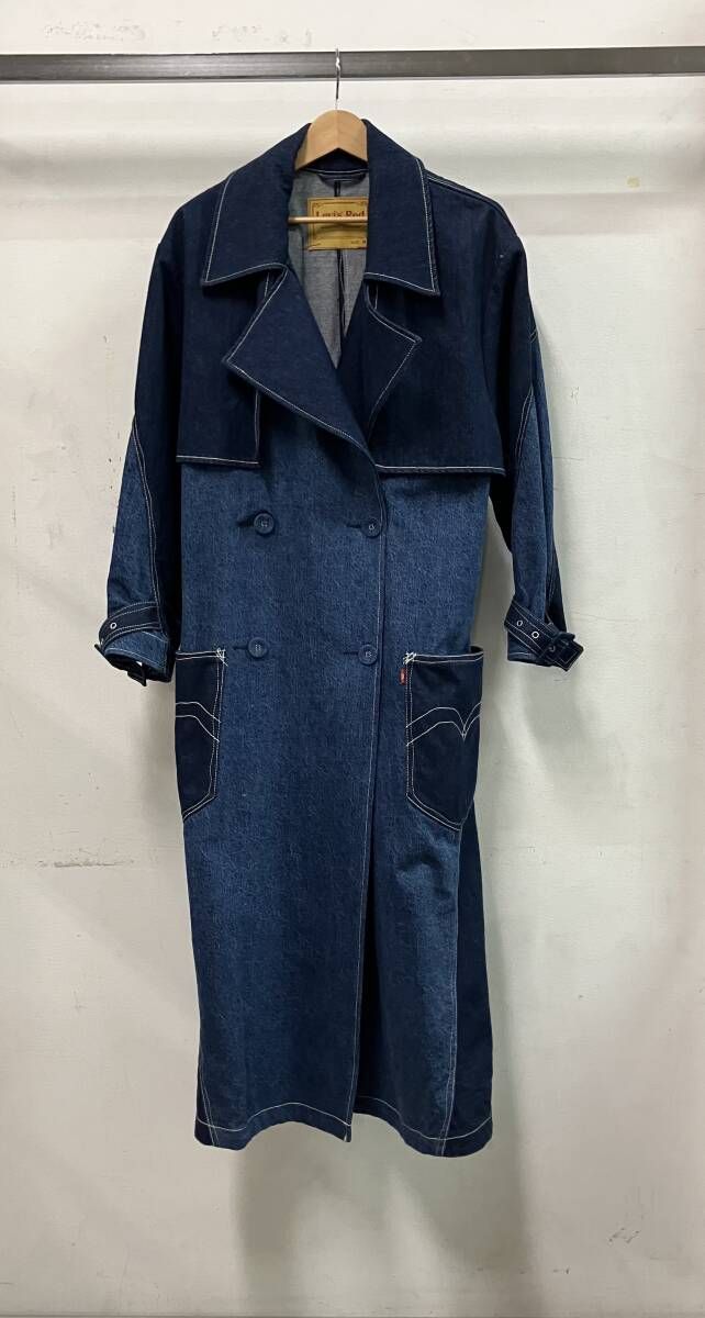 Levi s リーバイス RED デニムトレンチコート A 1122 0000 インディゴブルー サイズM 正サイズ 着丈 128 身幅58 袖丈56 肩幅49