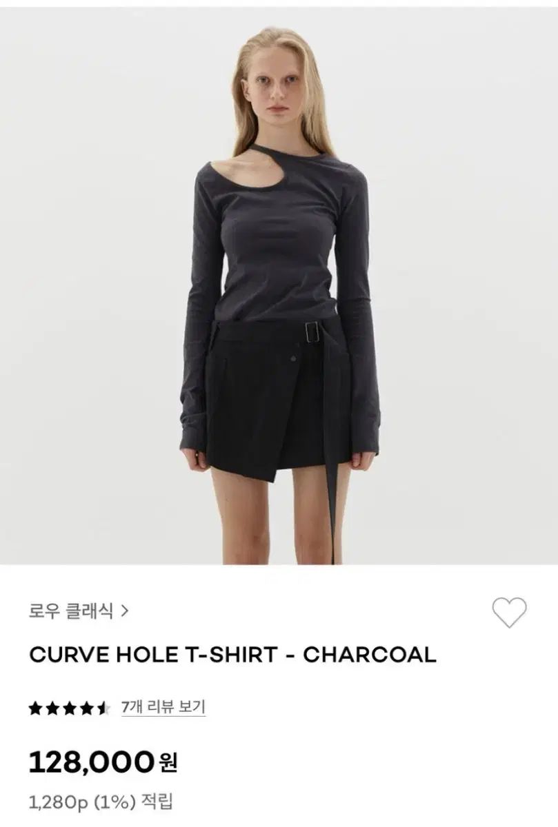 LOW CLASSIC カーブ ホール 長袖 Tシャツ チャコール m サイズ