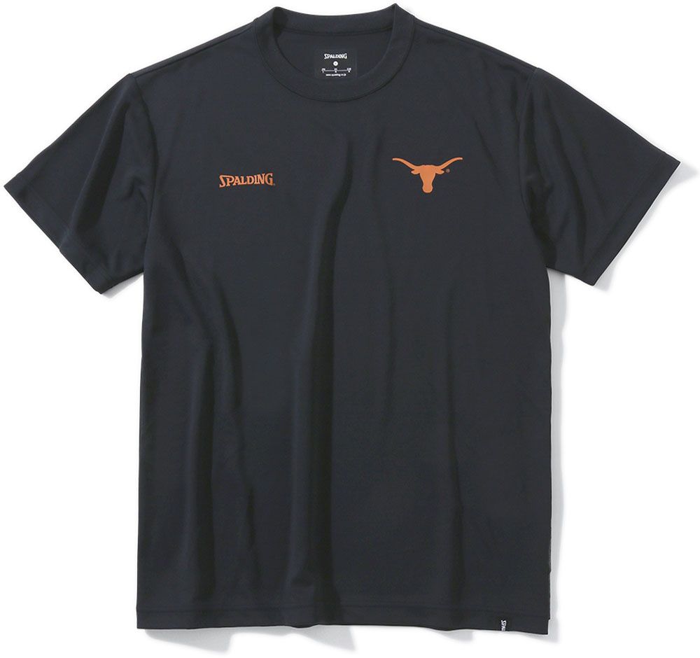 スポルディング SPALDING バスケット Tシャツ テキサス ホーン プリント SMT23042TX 1000 ブラック