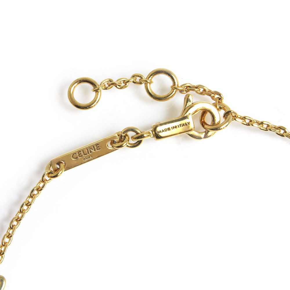 セリーヌ トリオンフ ミニ チェーン ブレスレット ゴールド 460MT6BRA