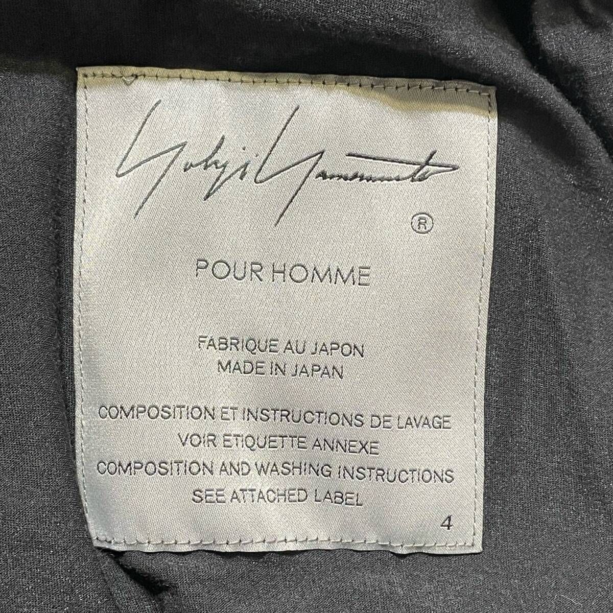  25 ss YOHJI POUR HOMME 長袖シャツ C Ny JERSEY B PRINT SHIRT サイズ4 HP 96 605 ヨウジヤマモトプールオム その他 小物