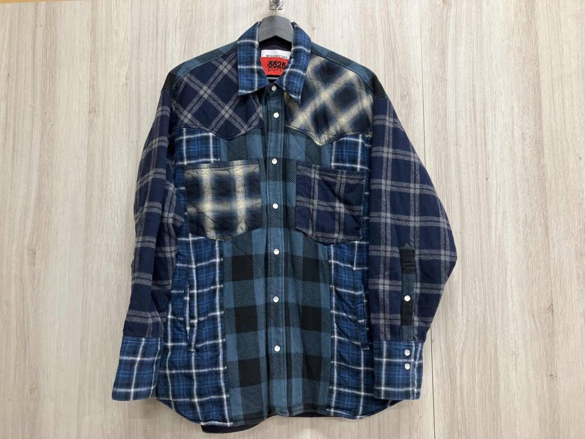 ミヤギヒデタカ 5525-GSH-20208-P 01 Mサイズ 中綿チェックシャツジャケット
