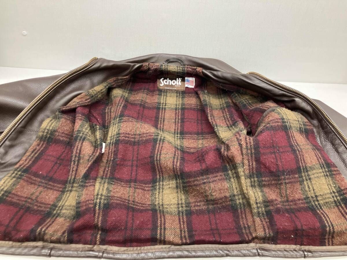 冬 Schott ショット シングルライダース ハイウェイマンモデル 681