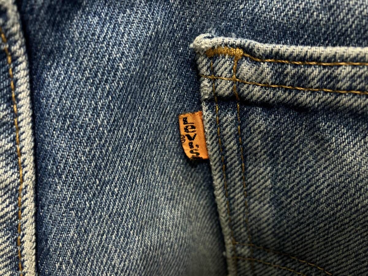 90s LEVI`S 505 USA製 jeans オレンジタブ ジーンズ ブルー系 W34×L32