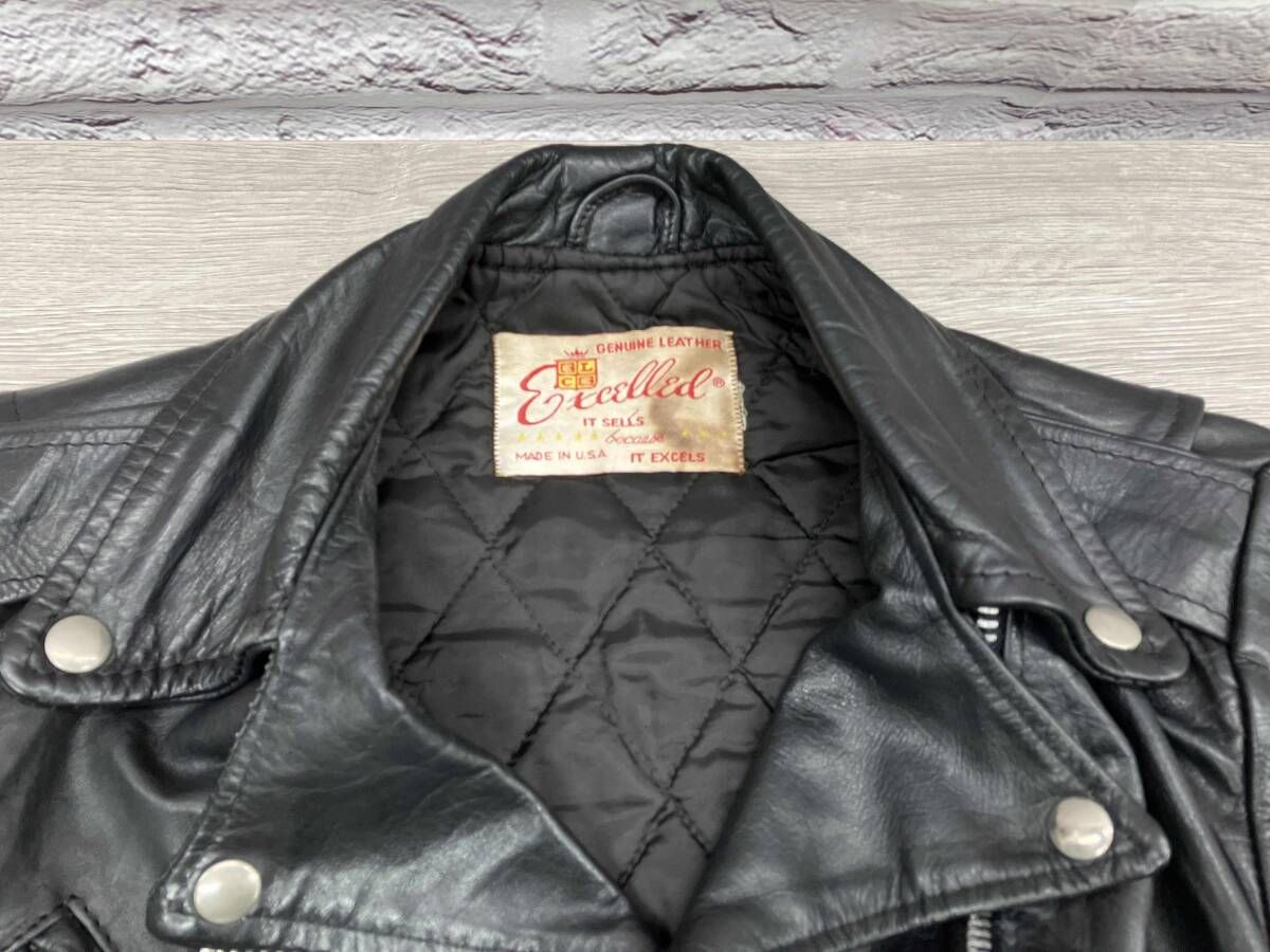 excelled 70-80s EMAR ZIP USA製 ダブルライダース サイズ不明