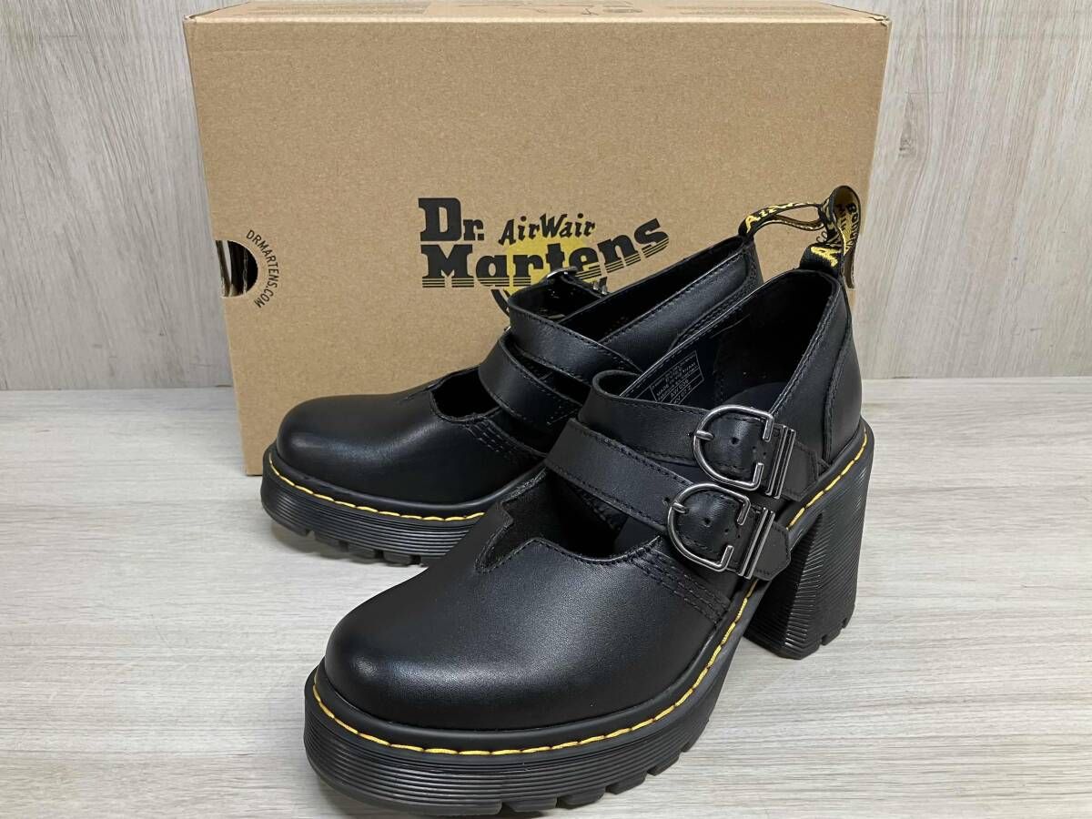 Dr Martens EVIEE メリージェーン 本革 レザー ヒール ブーツ パンプス ドクターマーチン エヴィー ブラック レディース UK 5 24 cm