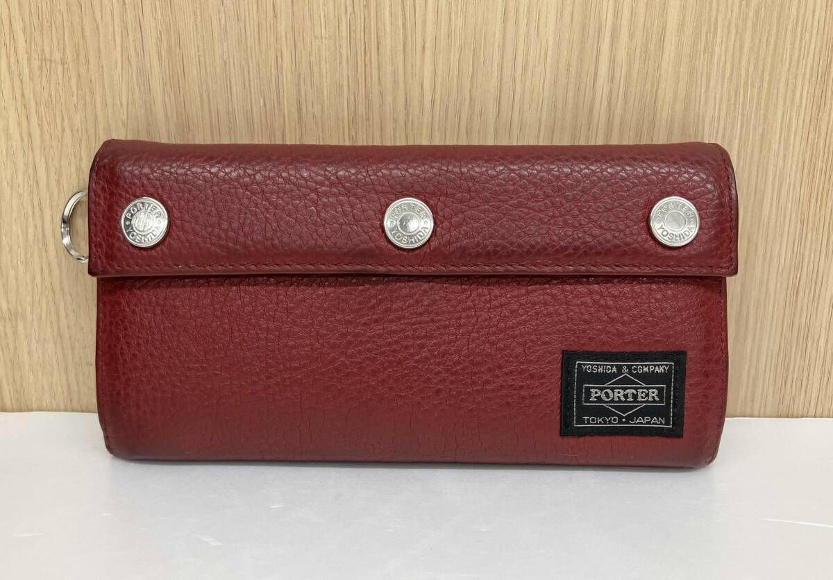 PORTER ポーター 長財布 383 03115 レザー レッド 通年