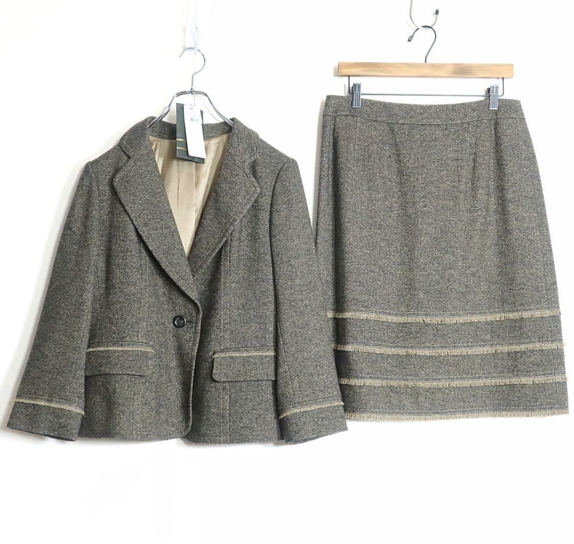 新品タグ有】レリアン☆ウール&シルク！スーツ ジャケット&スカート