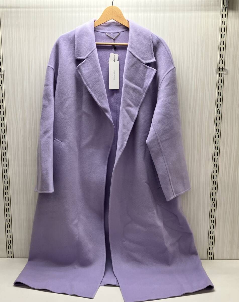 23区 MANTECO リバー ロングコート SC23IW0402 サイズ38 ラベンダー系