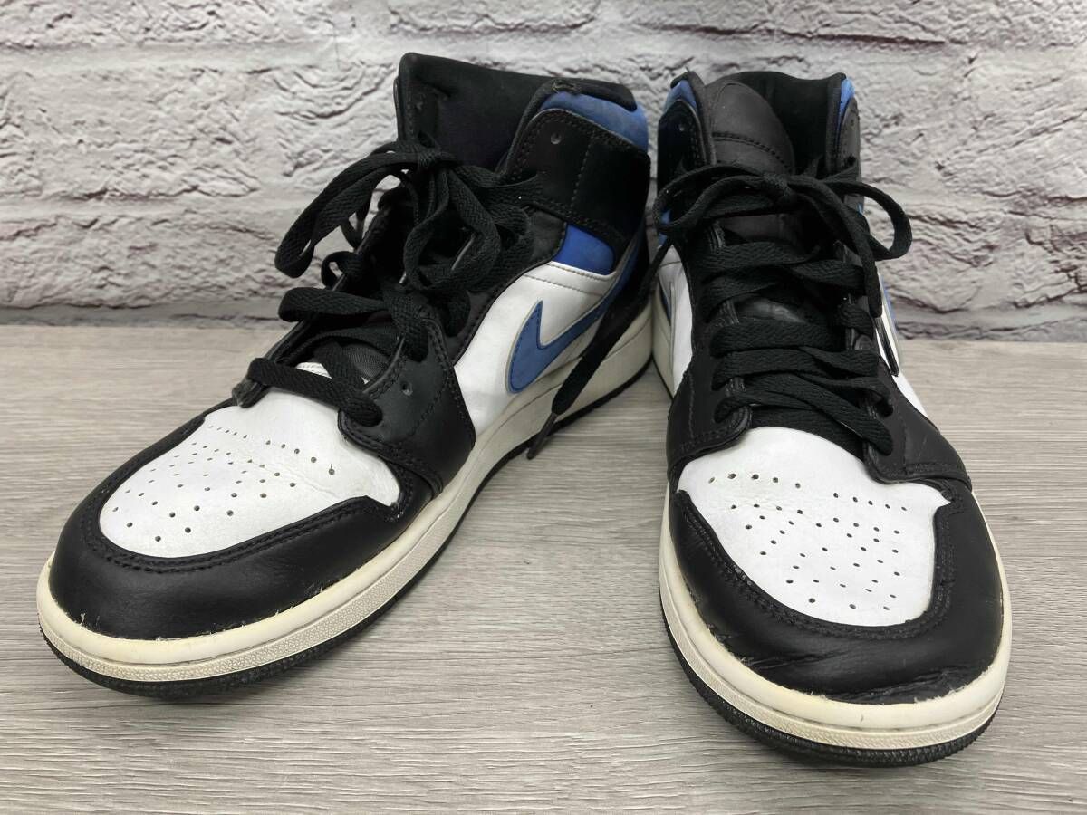 NIKE スニーカー Air Jordan 1 Mid 554724-140 表記サイズ27 ブルー/ブラック