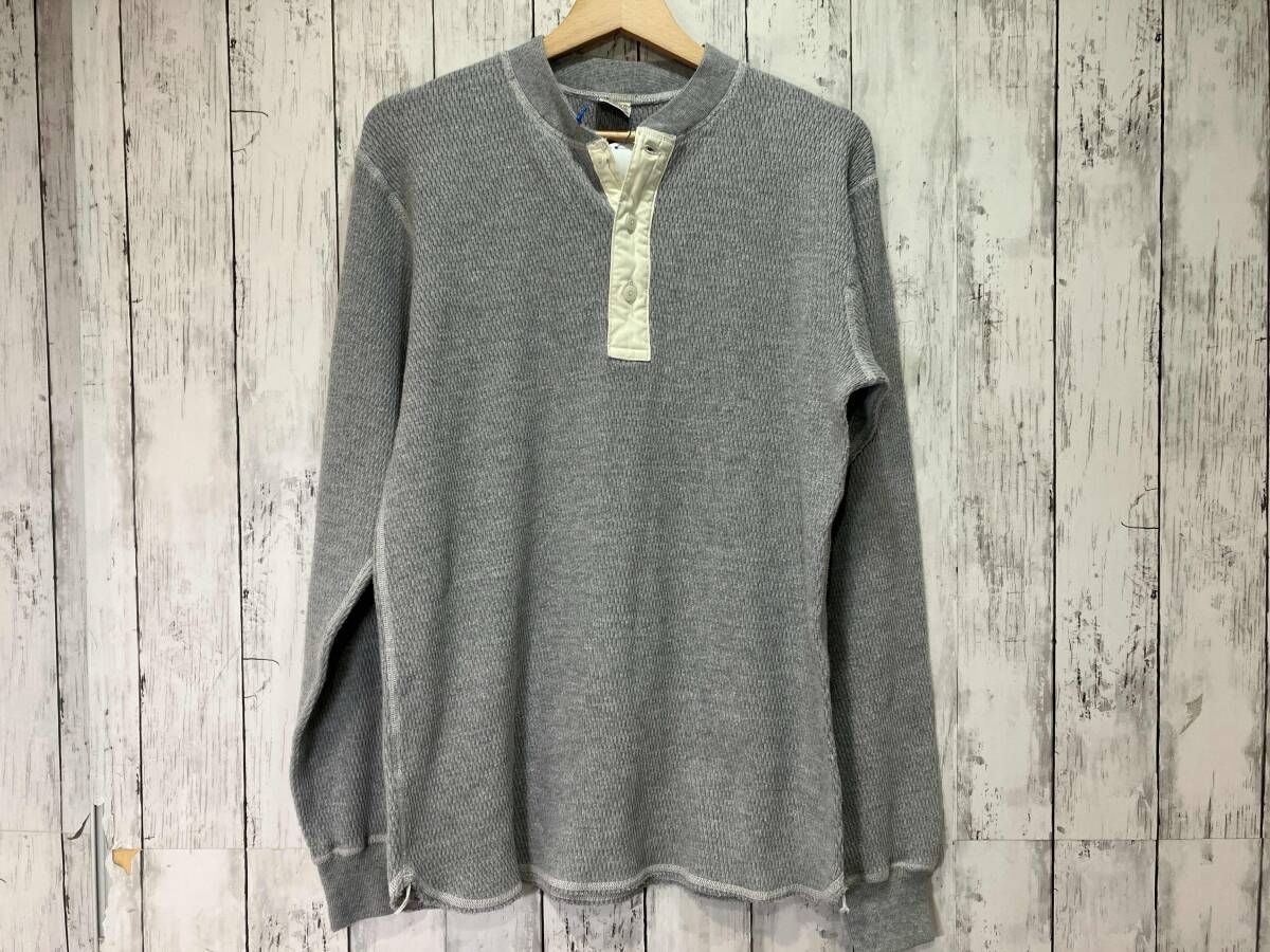 BUZZ RICKSON’S THERMAL HENLEY NECK T SHIRTS バズリクソンズ サーマル ヘンリーネック Tシャツ ワッフル L