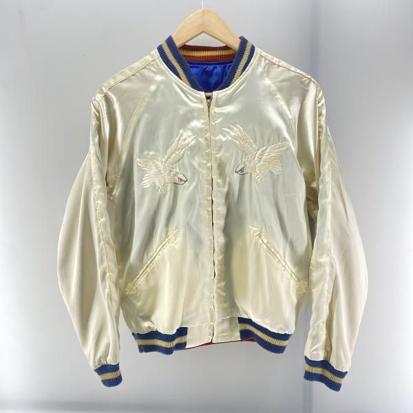 中古】テーラー東洋 モスキート×龍虎 リバーシブルスカジャン ブルー