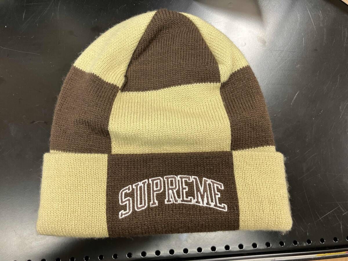 Supreme キャップ CHECKRBOARD BEAMIE BROWN