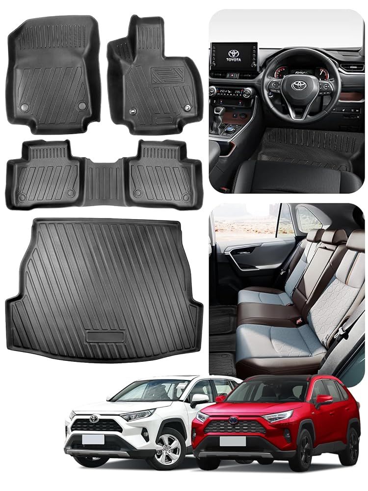 外箱なし フィットトヨタ RAV 4 50系 フロアマット 設計 4点セット ラゲッジマット