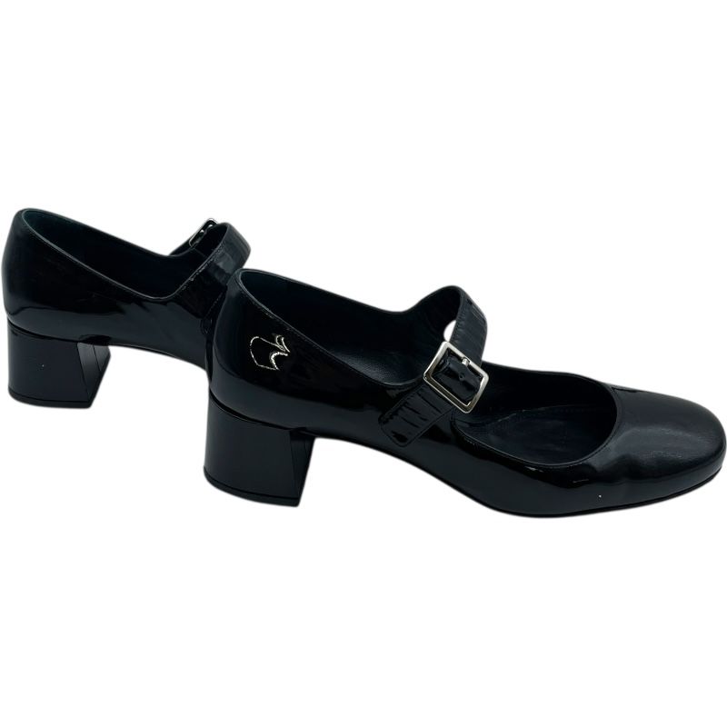 プラダ PRADA パテントヒールパンプス ブラック パテント レディース