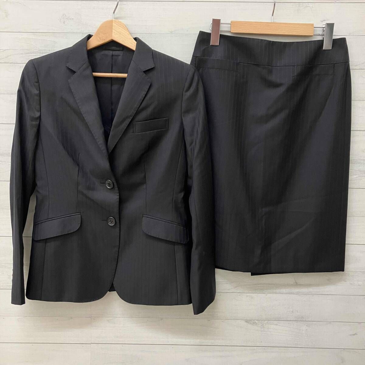 BURBERRY London バーバリー ロンドン スーツ ストライプ ブラック L