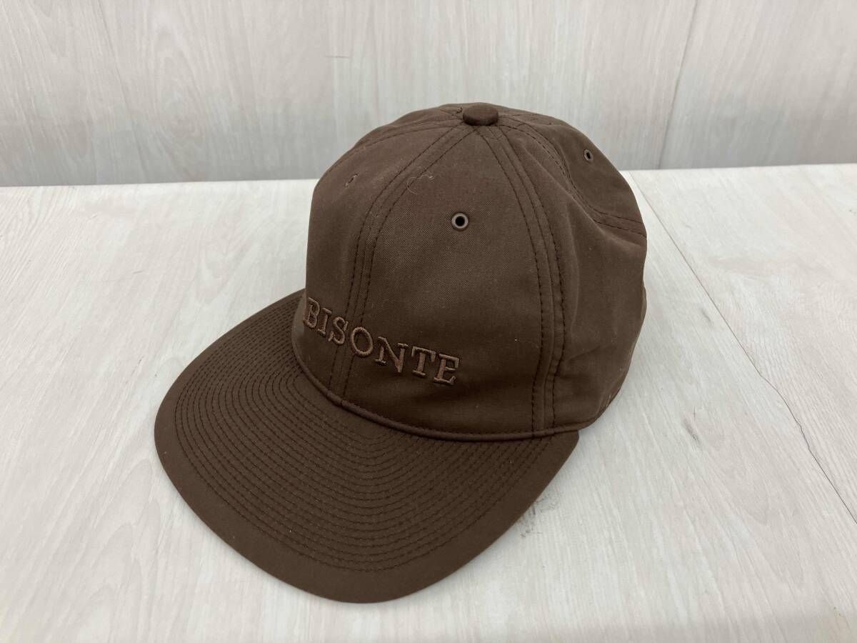 IL BISONTE イルビゾンテ キャップ 帽子 ブラウン刺繍 ベースボールキャップ