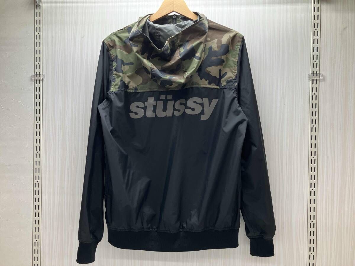 stussy ナイロンジャケットS ブラック/グレー STUSSY ブラック ナイロンジャケット S 【公式通販】