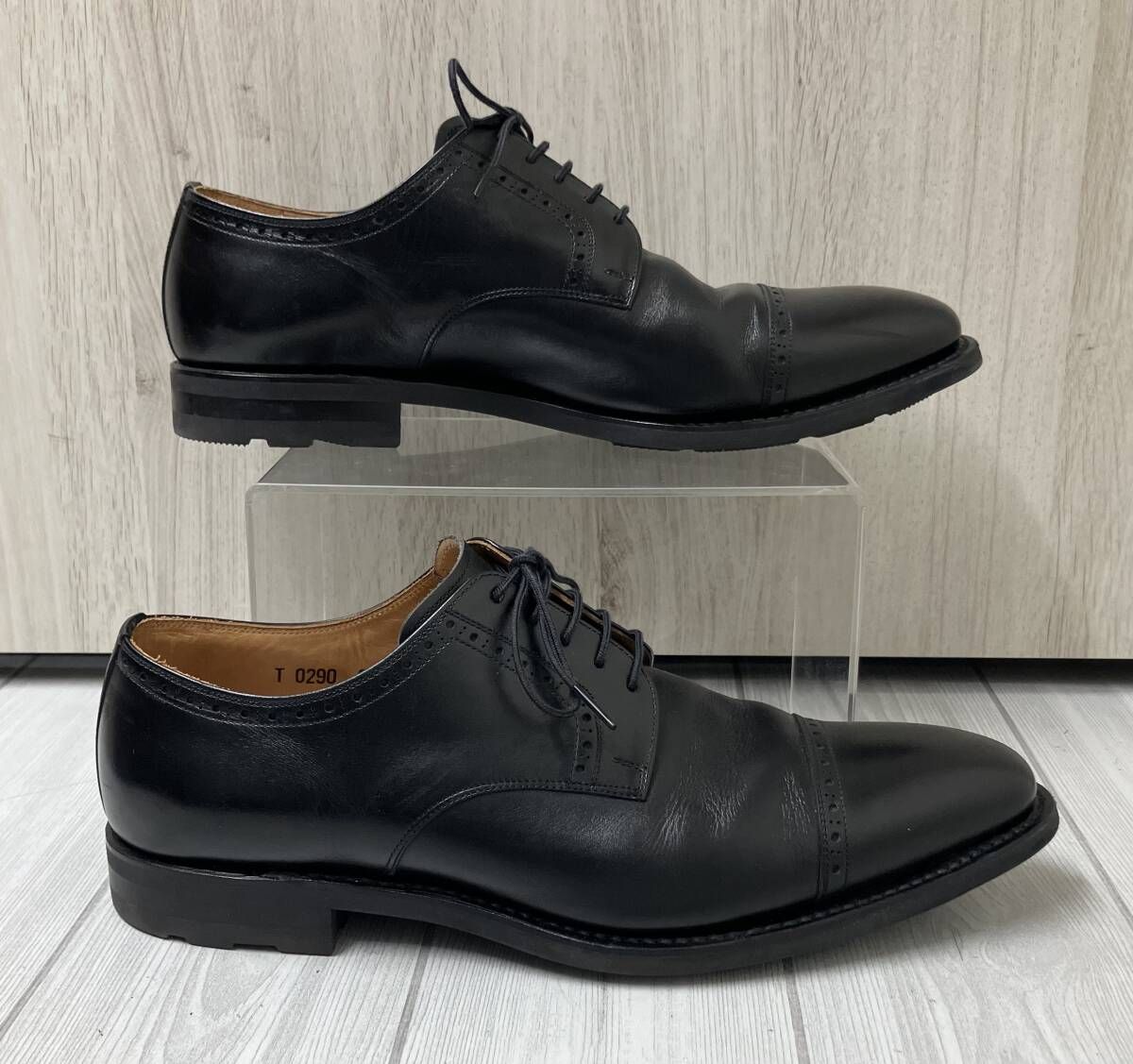 スコッチグレイン ドレスシューズ PB-2230 レザー ブラック キャップ