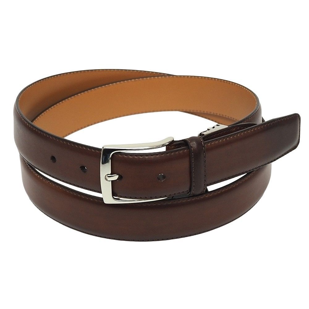 新品 MAGNANNI レザーベルト 【サイズ：FREE】 ブラウン パティーヌ