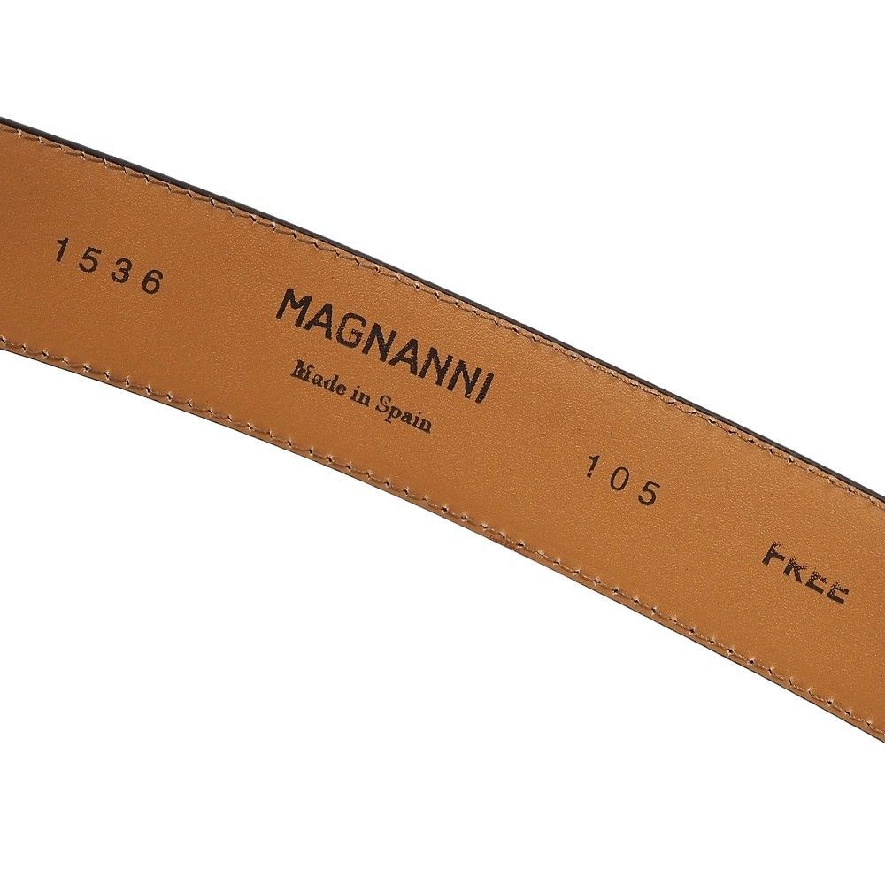 新品 MAGNANNI レザーベルト 【サイズ：FREE】 ブラウン パティーヌ