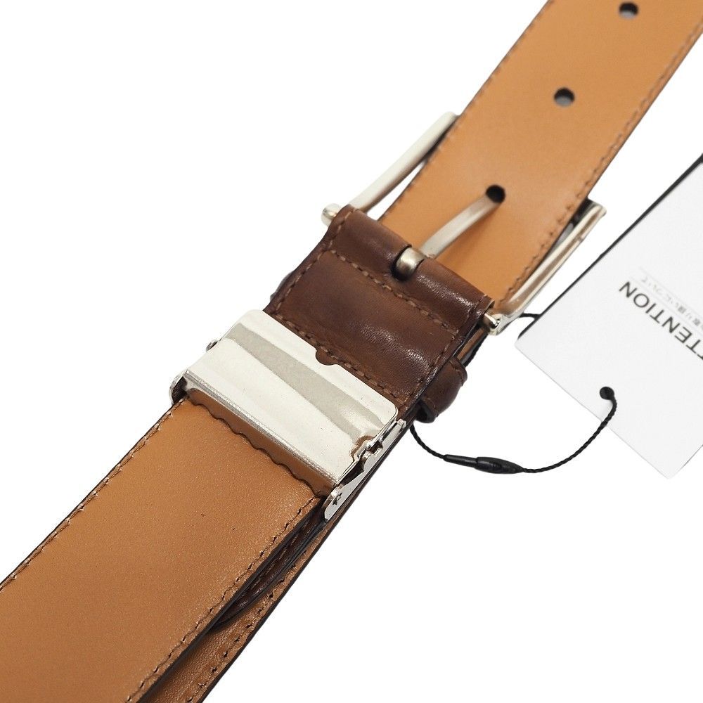 新品 MAGNANNI レザーベルト 【サイズ：FREE】 ブラウン パティーヌ