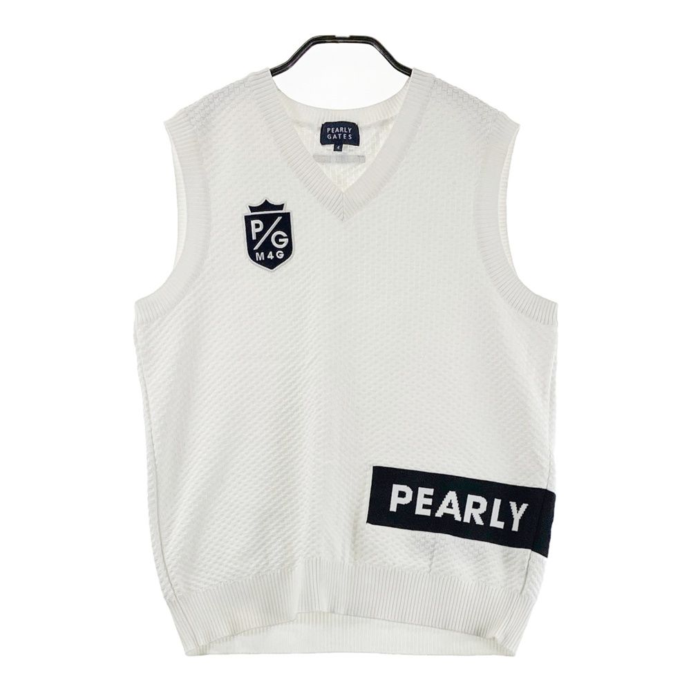 サイズ：4 PEARLY GATES パーリーゲイツ ニットベスト ホワイト系