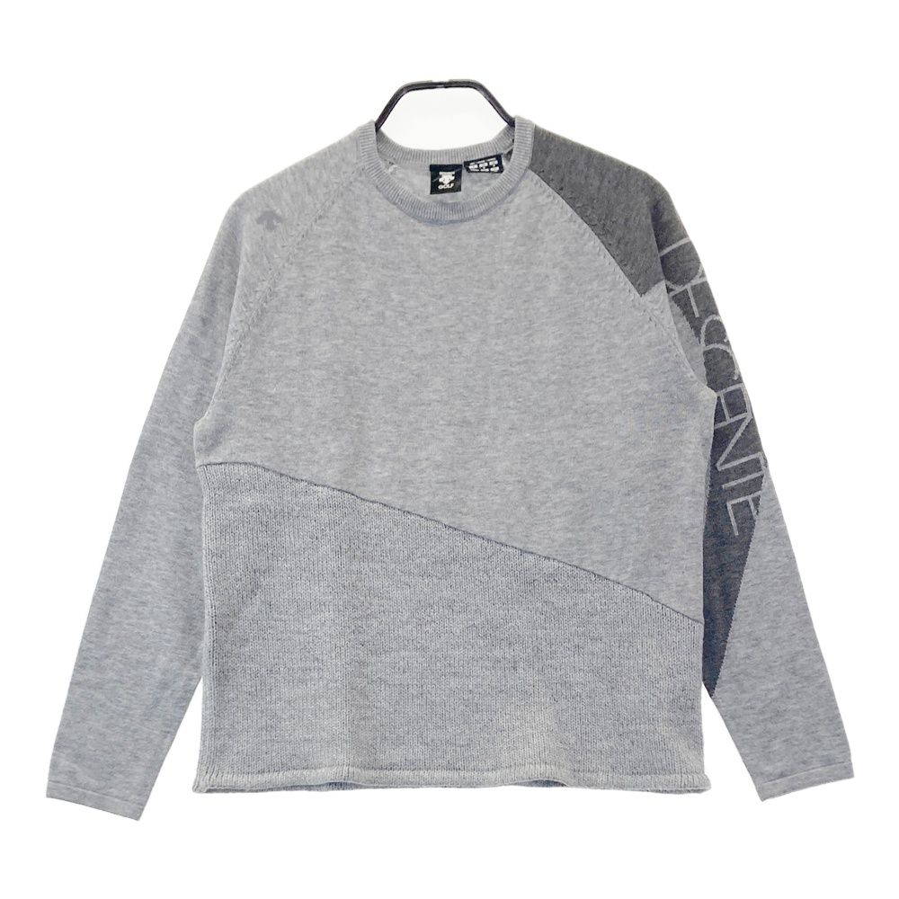 サイズ：L DESCENTE GOLF デサントゴルフ ニット セーター グレー系