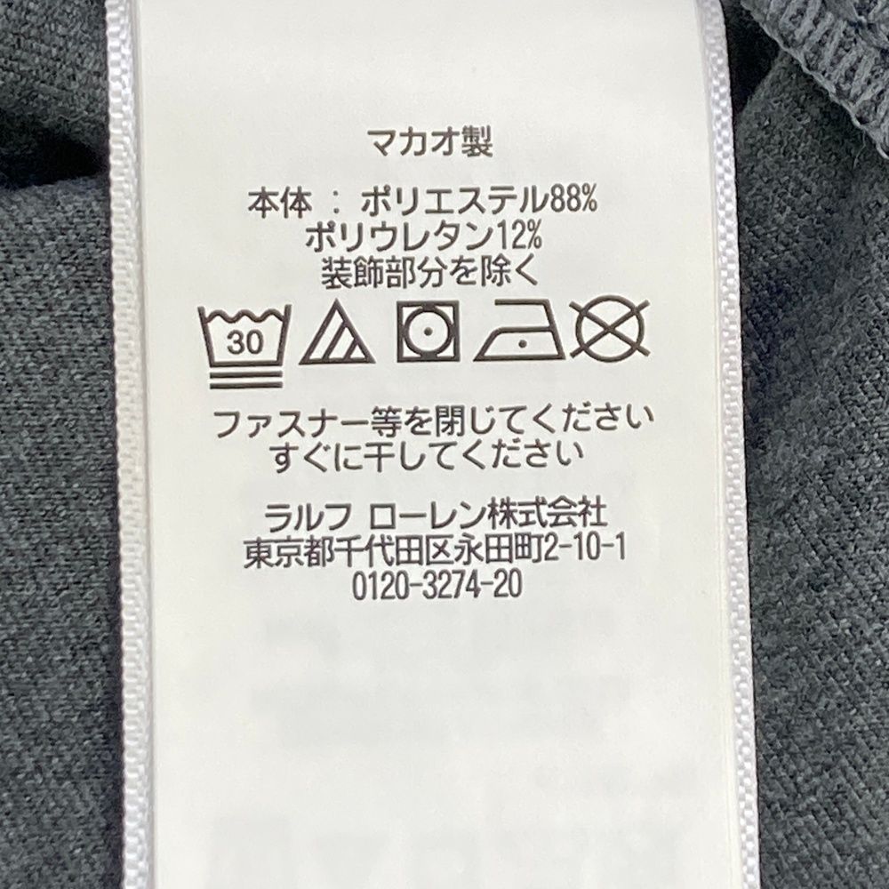 サイズ：S RLX ラルフローレン 長袖ハーフジップTシャツ グレー系