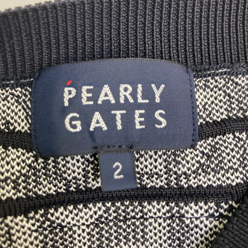 ［新品未使用］PEARLY GATES 2レディース ベスト ネイビー サイズ：2 PEARLY GATES パーリーゲイツ ベスト ネイビー系